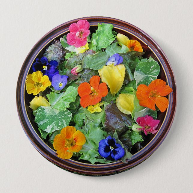 Blume Salatschaltfläche Button (Vorderseite)