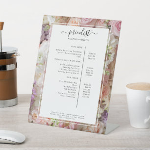 Blume Salon Preisliste Sockelschild