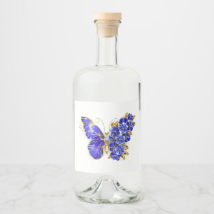 Blume Sapphire Butterfly Alkoholflaschenetikett
