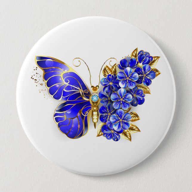 Blume Sapphire Butterfly Button (Vorderseite)