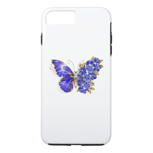 Blume Sapphire Butterfly Case-Mate iPhone Hülle (Rückseite)