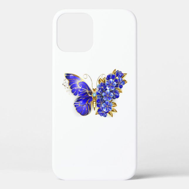 Blume Sapphire Butterfly Case-Mate iPhone Hülle (Rückseite)