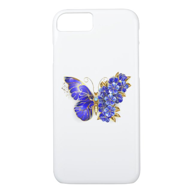 Blume Sapphire Butterfly Case-Mate iPhone Hülle (Rückseite)