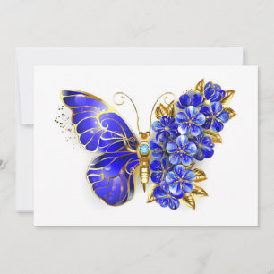 Blume Sapphire Butterfly Dankeskarte