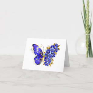 Blume Sapphire Butterfly Dankeskarte