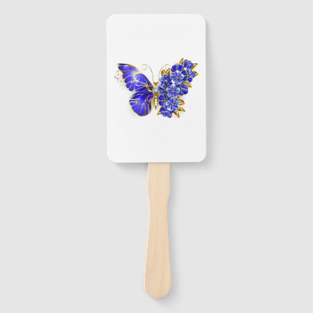 Blume Sapphire Butterfly Fächer (Vorderseite)