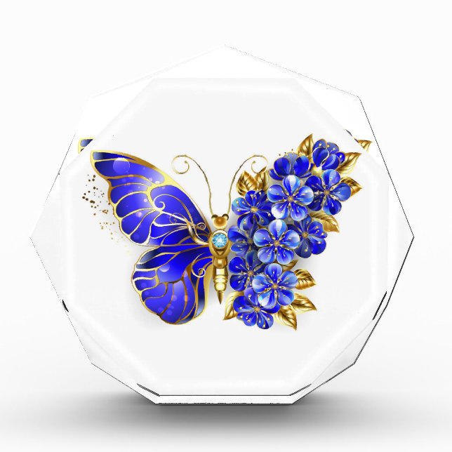 Blume Sapphire Butterfly Fotoblock (Vorderseite)