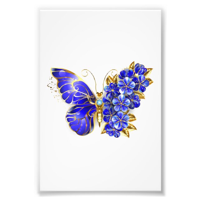 Blume Sapphire Butterfly Fotodruck (Vorne)
