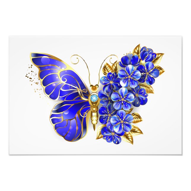 Blume Sapphire Butterfly Fotodruck (Vorne)
