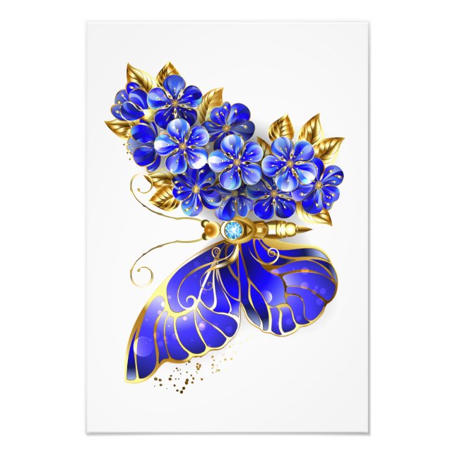 Blume Sapphire Butterfly Fotodruck (Vorne)