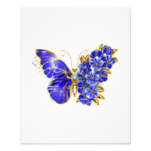 Blume Sapphire Butterfly Fotodruck
