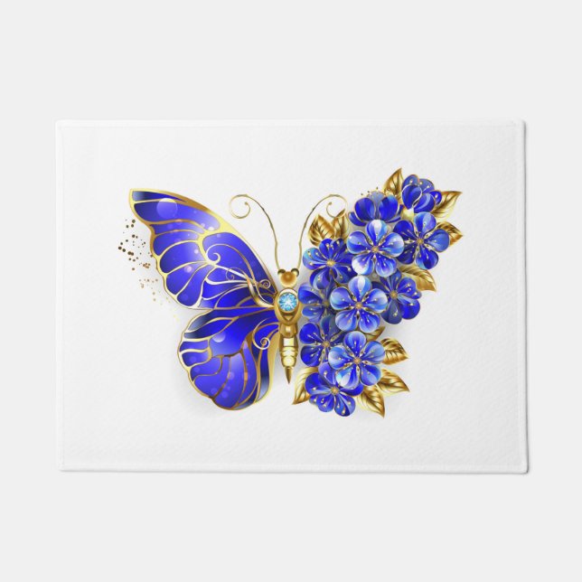 Blume Sapphire Butterfly Fußmatte (Vorderseite)