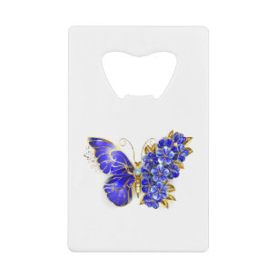 Blume Sapphire Butterfly Geldbeutel Flaschenöffner