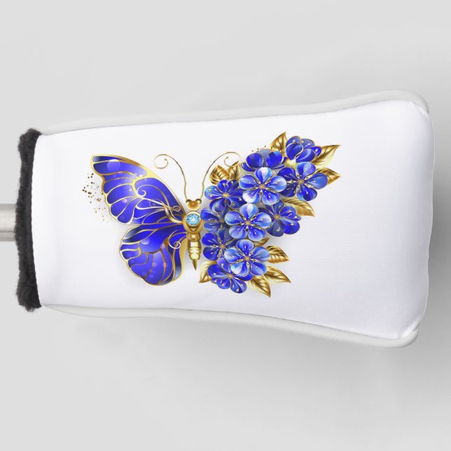 Blume Sapphire Butterfly Golf Headcover (Vorderseite)