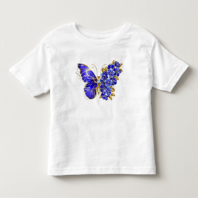 Blume Sapphire Butterfly Kleinkind T-shirt (Vorderseite)