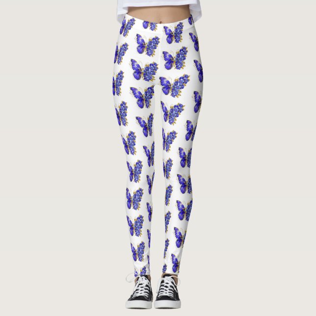 Blume Sapphire Butterfly Leggings (Vorderseite)