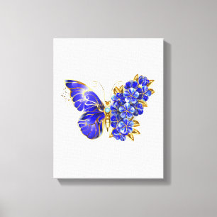 Blume Sapphire Butterfly Leinwanddruck