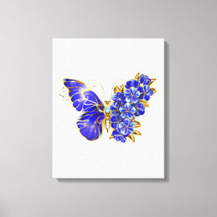Blume Sapphire Butterfly Leinwanddruck