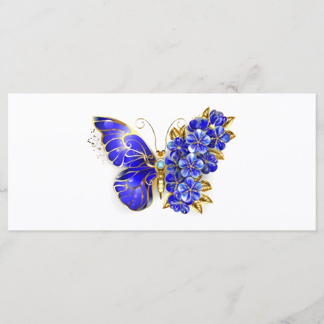 Blume Sapphire Butterfly Menükarte (Vorderseite)