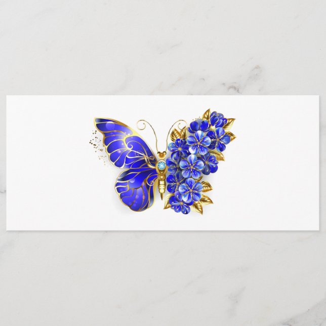 Blume Sapphire Butterfly Menükarte (Vorderseite)