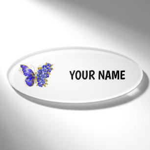 Blume Sapphire Butterfly Namenschild