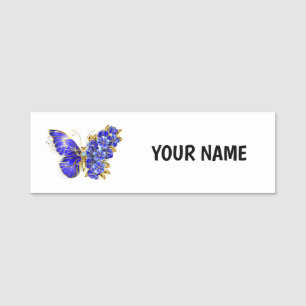 Blume Sapphire Butterfly Namensschild