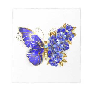 Blume Sapphire Butterfly Notizblock