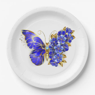 Blume Sapphire Butterfly Pappteller