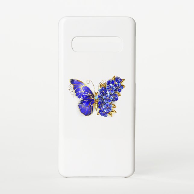 Blume Sapphire Butterfly Samsung Galaxy Hülle (Rückseite)