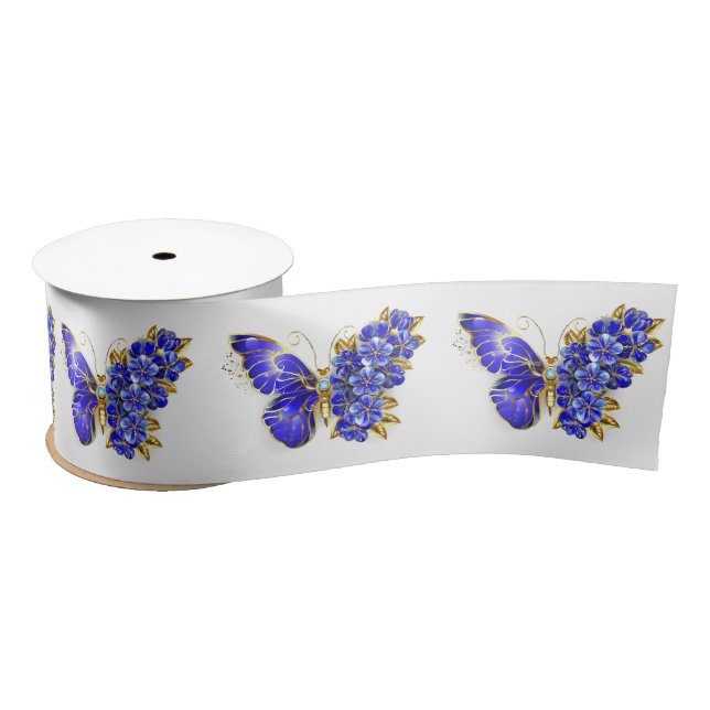 Blume Sapphire Butterfly Satinband (Spule)