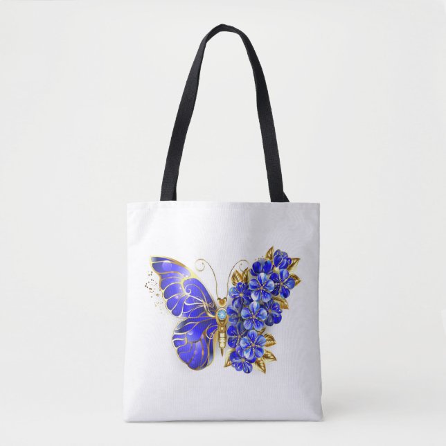 Blume Sapphire Butterfly Tasche (Vorderseite)