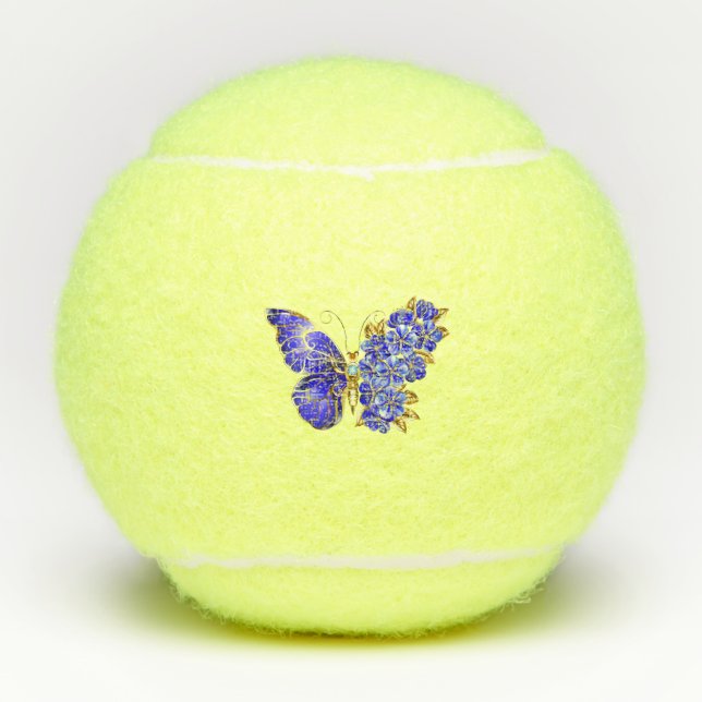 Blume Sapphire Butterfly Tennisbälle (Vorderseite)