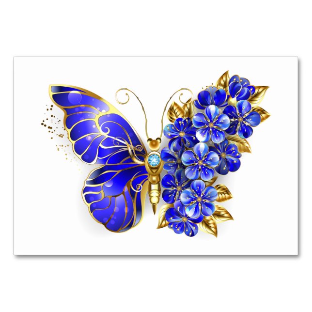 Blume Sapphire Butterfly Tischnummer (Vorderseite)