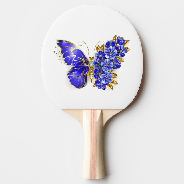 Blume Sapphire Butterfly Tischtennis Schläger (Vorderseite)