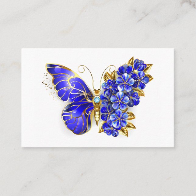 Blume Sapphire Butterfly Visitenkarte (Vorderseite)