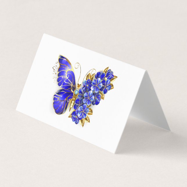 Blume Sapphire Butterfly Visitenkarten (Vorderseite)