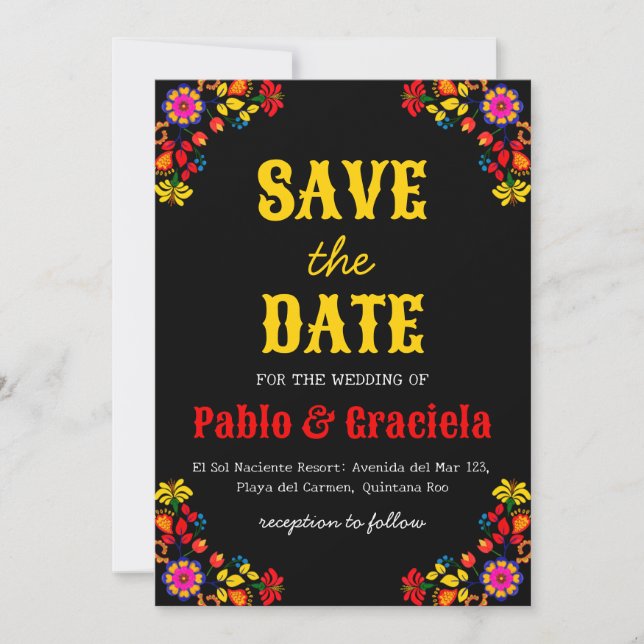  Blume Save the Date Einladung (Vorderseite)
