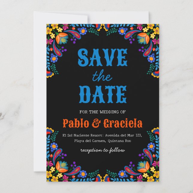  Blume Save the Date Einladung (Vorderseite)