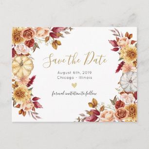 Blume Save the Date nach Karte fallen