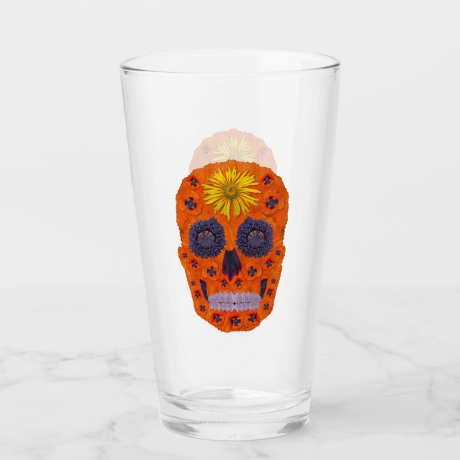 Blume Schädel 1 Glas (Vorderseite)