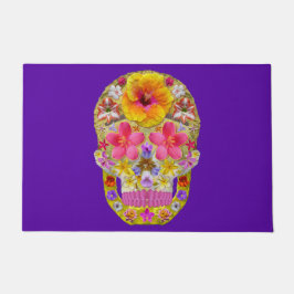 Blume Schädel 4 - tropisch Fußmatte