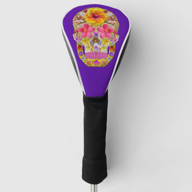 Blume Schädel 4 - tropisch Golf Headcover (Vorderseite)