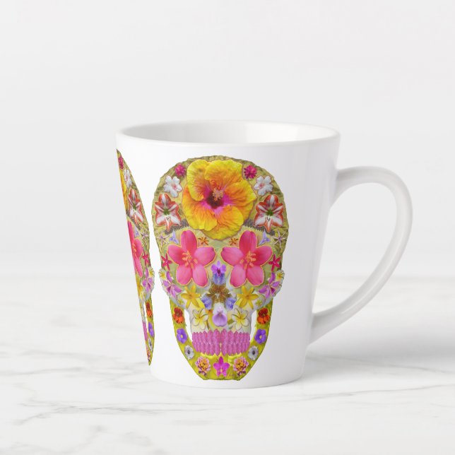 Blume Schädel 4 - tropisch Milchtasse (Rechts)