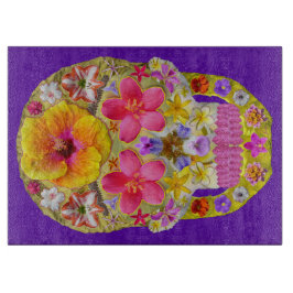 Blume Schädel 4 - tropisch Schneidebrett