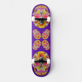 Blume Schädel 4-Tropisch Skateboard