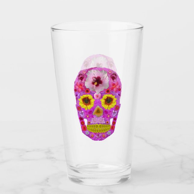 Blume Schädel 7 Glas (Vorderseite)