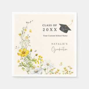 Blume Schmetterlinge Graduation Party Paper Napkin Serviette