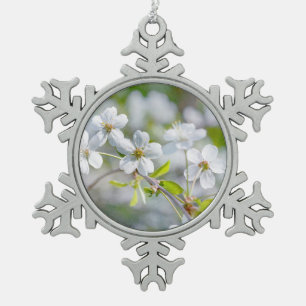 Blume Schneeflocken Zinn-Ornament