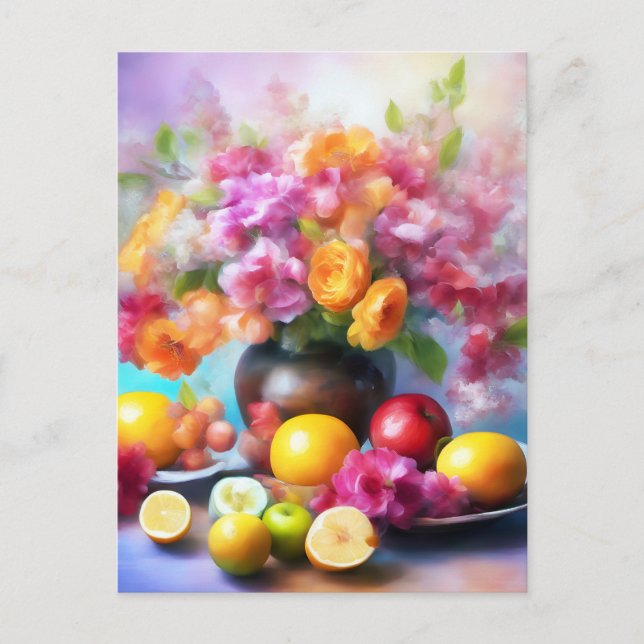 Blume Schönheitskunst Postkarte (Vorderseite)