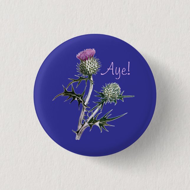 Blume schottischer Unabhängigkeit Pinback Button (Vorderseite)